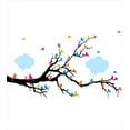 thumbnail image 3 of Colorful Duvet Cover Set, Winged Birds Sitting and Tweeting on the Leafless Winter Tree with Fluffy Clouds, Decorative 3 Piece Bedding Set with 2 Pillow Shams, King Size, Multicolor, by Ambesonne, 3 of 3