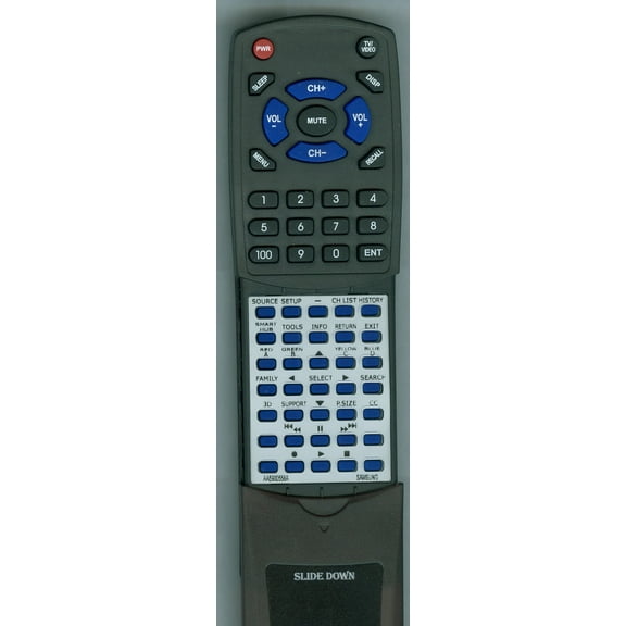 Replacement Remote for SAMSUNG AA59-00558A, RTAA5900558A, AA5900558A, UN60ES7150, UN60ES7100F, UN55ES7150F, UN60ES7150F, UN46ES7100, UN60ES7100FXZA,