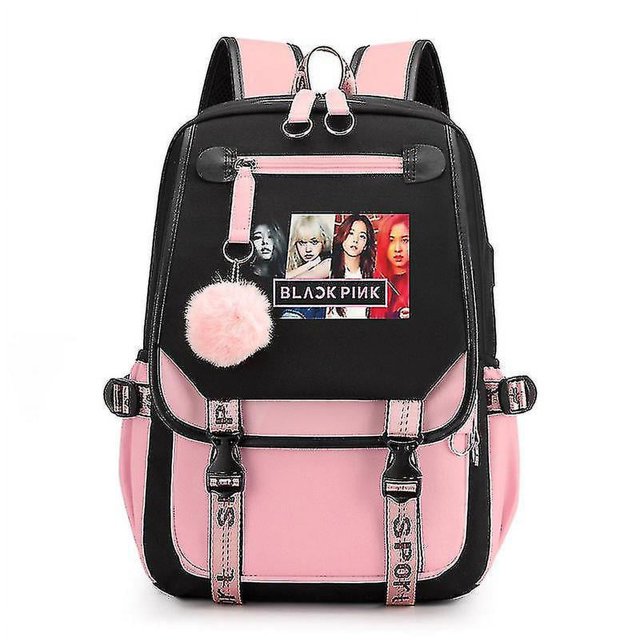 2022 School Bag Bookbag With Usb Charging & Headphone Port(blackpink)blackpink Backpack Laptop Bag