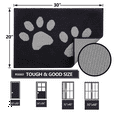 thumbnail image 2 of Smiry Dog Door Mats for Muddy Shoes and Paws, Non Slip Low-Profile Washable Indoor Doormats, Absorbent Dirt Trapper Entryway Rugs, 48"x30", Black and Grey, 2 of 9