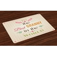 thumbnail image 1 of Ambesonne Grandma Place Mats Set of 4, Ornamental Pattern, Standard Size, Multicolor, 1 of 4