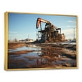 thumbnail image 2 of Designart "Winter Scenery Featuring Oil Drilling Rigs" Oil Rigs / Fields Floater Framed Canvas Prints, 2 of 5