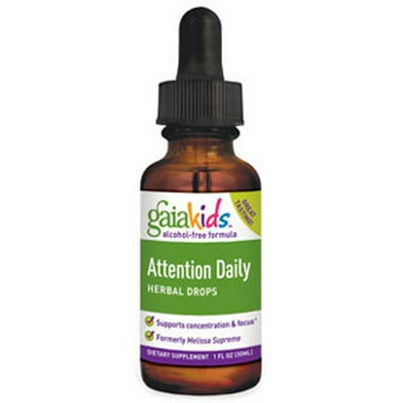 Gaia Herbs - Kids Attention Daily Herb. Drops 1 fl oz 90776001 Exp.2.19+