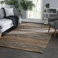 thumbnail image 2 of Striped Blue/Natural Handwoven Jute Rug, 6' x 9', 2 of 6