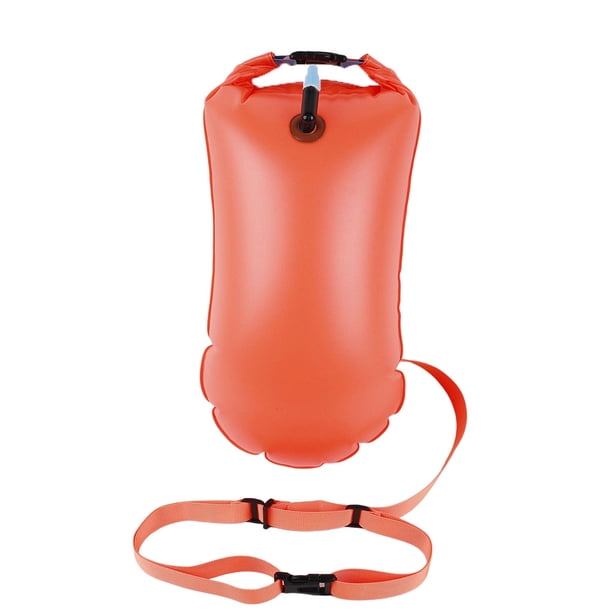 Toystoory Bolsa de natación Anillo de boya de cintura de natación inflable con cinturón ajustable Bolsa de Paquete de color brillante Deportes acuáticos Naranja
