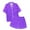 M140 Purple, variant on Tfken Summer Girls Loungewear Sets Lapel Neck Short Sleeve Polka Dot Print Button Tops With Pocket And Shorts Set Sleepwear Fashion Toddler Soft Homewear Outfit Black Size 2-3 Years