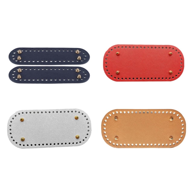 5pcs Hardened DIY Hand Woven Handmade Bags Nail Bottom Pad Weaving Bags Insert Base Replacement Handbag Bag Making Accessories Marrón