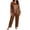 04#Coffee, variant on Plus Size Womens Pajamas Set Silk Satin Soft Casual Loungewear Sets Long Sleeve Crew Neck Pjs and Wide Leg Pants with Pocket Size XL-5XL