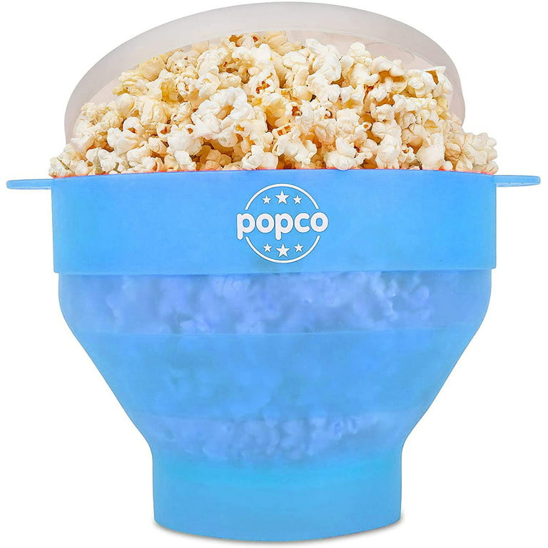 The Original Popco Silicone Microwave Popcorn Popper with Handles, Silicone Popcorn Maker, Collapsible Bowl BPA Free and Dishwasher Safe - 15 Colors