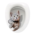 thumbnail image 4 of Calcomanías Adhesivas para Tapa de Asiento de Inodoro de Gato Gloria 2 piezas PVC, 4 of 9