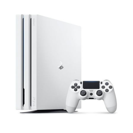 Restored Sony Playstation 4 PS4 Console Pro 1TB with Retrofam Controller, White (Refurbished)