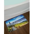thumbnail image 2 of Scenery Bath Mat, Beautiful Scenery of a Cityscape Cosmopolitan Life and Nature with Bridge Print, Non-Slip Plush Mat Bathroom Kitchen Laundry Room Decor, 29.5 X 17.5 Inches, Multicolor, Ambesonne, 2 of 2