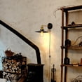thumbnail image 5 of KAYYELAMP Corded 5.9 Feet Button Adjustable Angle Wall Sconce 10" Dia Black Metal Shade Wall Lamp Vintage Design for Bedroom Living Room Farmhouse Kitchen Bedside, 5 of 7