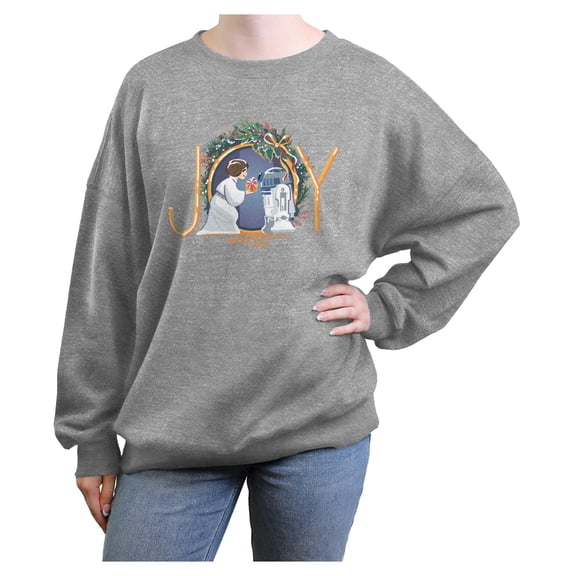 Juniors Star Wars R2-D2 And Leia Joy Sweatshirt