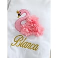 thumbnail image 6 of Qiylii Baby Girls Romper, Swan Letter Pattern Long Sleeve O-Neck Baysuit, 6 of 8
