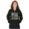 thumbnail image 4 of Funny No One Knows I'm Here Joke Unisex Fleece Graphic Zip Up Hoodie Brisco Brands 2X, 4 of 5