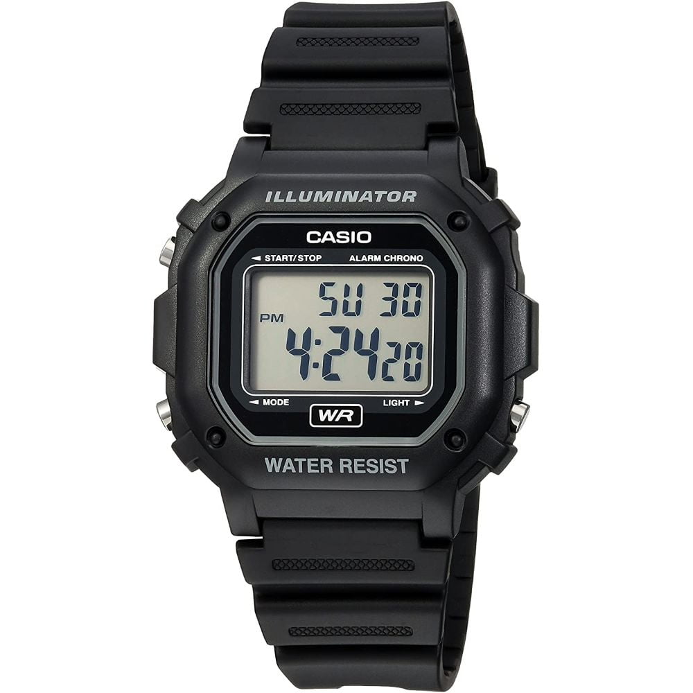 Casio Men's Digital Illuminator Sport Watch, Black Resin F108WH-1ACF