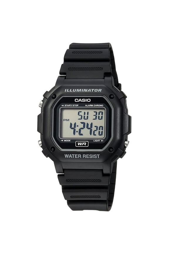 Men's Digital Illuminator Sport Watch, Black Resin F108WH-1ACF