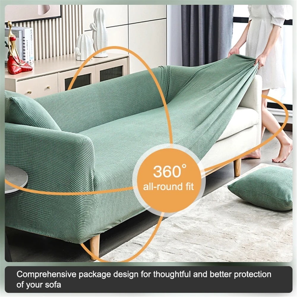 Elastic Sofa Covers For Living Room Geometric ArmChair Knitted Corn Grid Fabric Sofa Slipcovers Chair Protector