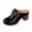Black, variant on Women Mule Clogs Block Heel Buckle Slip On Shoes For Work Office Casual Daily Walking Travel Outdoor Activities