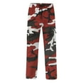 thumbnail image 4 of ZSQDM Womens Casual Pants Women's Casual Camouflage Print Cargo Pants Stretch Elastic Waist Tapered Pants With Pockets, 4 of 5