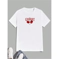 thumbnail image 2 of Men's Graphic Tees Cherry Print Short Sleeve Crew Neck T Shirt Loose Summer Tops Trendy, 2 of 5