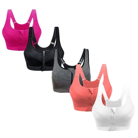 

Ausyst Sports & Outdoors 5PC Womens Sports Underwear Yoga Fitness Workout Bra Running Padded Tops Vest Clearance