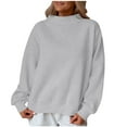 thumbnail image 2 of Karight Crewneck Sweatshirts Women Fall Fleece Oversized Sweatshirt with Pockets Loose Fit Cute Hoodies Y2k Fashion Clothing, 2 of 8