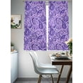 thumbnail image 4 of Vintage Purple Sheer Curtains 63 Inch Length 2 Panels Set, Retro Botanical Abstract Art Voile Window Treatment Rod Pocket Curtains Sheers Drapes for Bedroom/Living Room/Kitchen 52x"63"x2, 4 of 7
