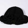 thumbnail image 4 of Povozer Crochet Bucket Hat Women Trendy Knit Floppy Cap Cute Boho Handmade Beanies Outdoor Boho Travel Fishing Hat Black, 4 of 5