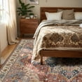 thumbnail image 2 of ATHOPE 8x10 Area Rugs for Living Room Bedroom, Washable Soft Rug with Non-Slip Backing, Large Floral Vintage Distress Print Pattern Carpet, Brick Red, 2 of 7