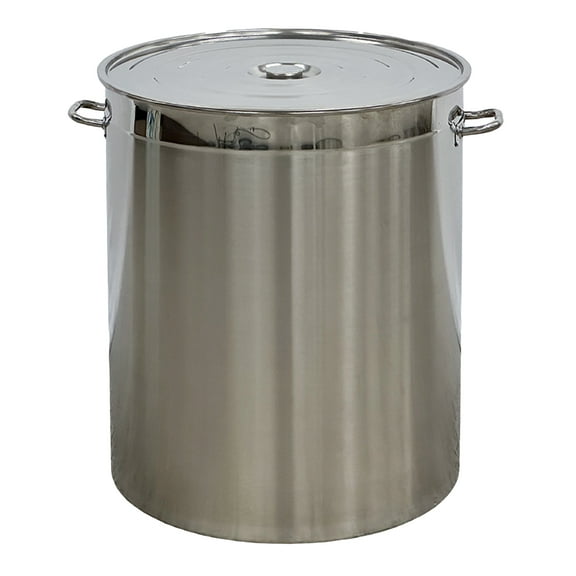 190L/209Qt Stock Pot, Kitchen Equipment Polished Stainless Steel Soup Bucket Industrial Cooker