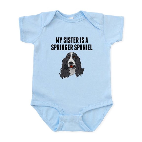 CafePress - My Sister Is A Springer Spaniel Body Suit - Baby Light Bodysuit, Size Newborn - 24 Months
