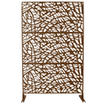 thumbnail image 4 of Tcbosik 76"H x 48"W Metal Privacy Screen, Decorative Privacy Fence, Freestanding Privacy Panel for Balcony, Patio, Deck, Garden, Backyard, Brown, 4 of 8