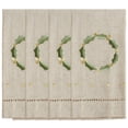 thumbnail image 3 of Saro Lifestyle Wreath Design Embroidered and Hemstitched Guest Towels (Set of 4), 3 of 3