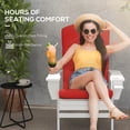 thumbnail image 4 of Outsunny Coussin de Chaise Adirondack d'Extérieur avec Attaches au Dossier, Rouge Vin, 4 of 10