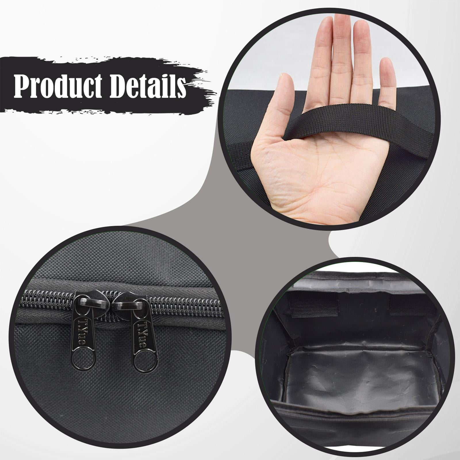 harayaa Bag Holder, Ball Collection Container with Zipper, Pickleball Collection Basket, Funnel Container for Golf Balls And Badminton Balls