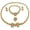 Gold, variant on Jewelry Set For Women - Women's Hugs & Kisses XOXO 4 Pieces Necklace Set Double Teddy Bear Charm Necklace Bracelet Earrings Ring 18k Solid Gold Plated