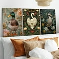 thumbnail image 4 of Hieng William Morris Wall Hieng Forest Animal Canvas Prints Wall Hieng Sets Farmhouse Living Room Decor Fox Rabbit Eagle Gothic Vintage Botanical Floral Oil Painting Pictures, 4 of 6