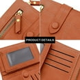 thumbnail image 3 of Small Wallet for Women Ladies PU Leather Card Holder Mini Compact Purse with Zipper Coin Pocket-coffee, 3 of 5