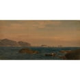 thumbnail image 2 of Amaldus Nielsen 14x9 Black Ornate Wood Framed Double Matted Museum Art Print Titled: From Rekfjord (1878), 2 of 5