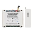 thumbnail image 2 of Commutateur de Commande à Distance RF, 433MHz AC 100-265V 30A Relais 2 Canaux RF Relais Portable pour la Commande d'Éclairage pour Rideau de Télécommande, 2 of 8