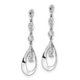 thumbnail image 2 of 14k White Gold Teardrop Dangle Diamond Earring Jackets EJM5343, 2 of 3