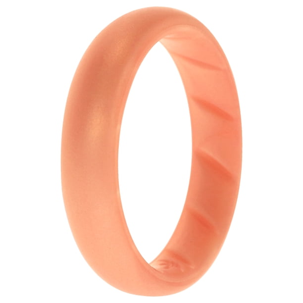 Anillo de boda BR sólido de silicona - Basic-Rose-Gold de ROQ para mujer - Anillo de 10 mm