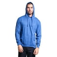 thumbnail image 3 of G-Style USA Men's Lightweight Cross-Dyed Pullover Hoodie Sweatshirt MH13104 - Heather Royal - Large, 3 of 6