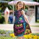 thumbnail image 5 of Balery Neon Graffiti Urban Art Camisón de princesa para niñas, pijama de algodón con mangas abullonadas, suave y bonito.-Medium, 5 of 6