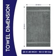 thumbnail image 5 of Linteum Textile 20x40 Inch, 100% Cotton Hair Towels, Grey (12 Pack), 5 of 7