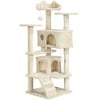 Yaheetech 54.5''H Multilevel Cat Tree Condo Tower with Scratching Posts Indoor Cat Tree Tower for Kittens & Small/Medium Cats Beige