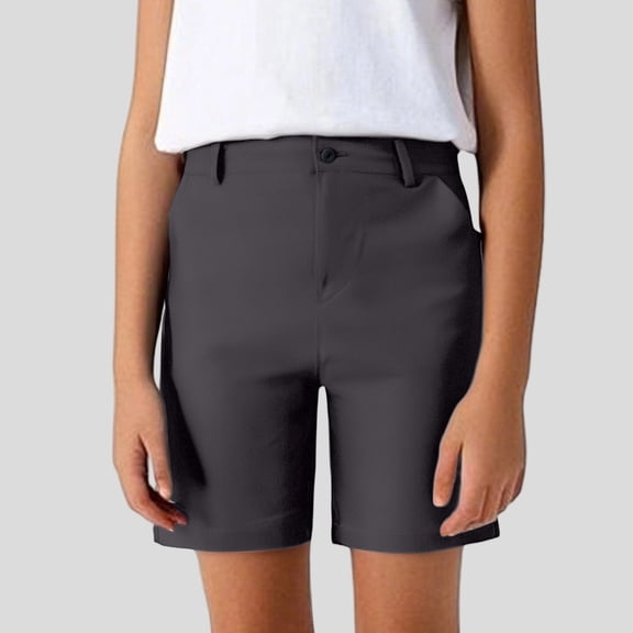 Girls Bike Shorts Quick Dry Workout Grey Shorts Elastic Waist Baby Girl Summer 13-14 Years