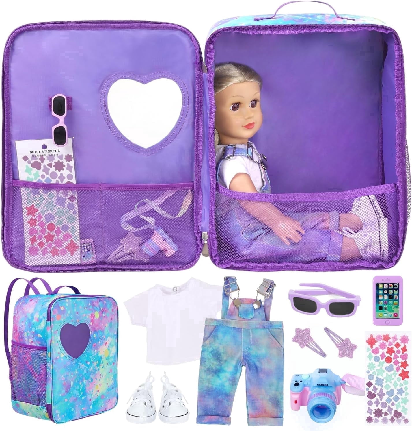 Our Generation Over the Rainbow Luggage Accessory Set for 18